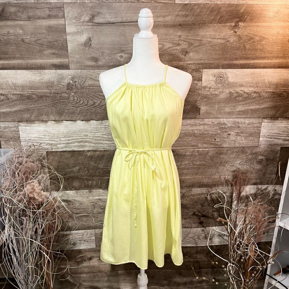 H&M yellow sleeveless fit and flare cotton sundress - 4 - 🙂3/$15